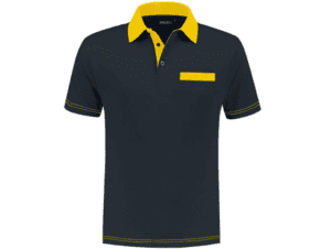 Indushirt PS 200 Polo-shirt marine-yellow_front2