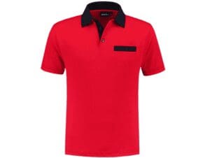 Indushirt PS 200 Polo-shirt red_marine_front2