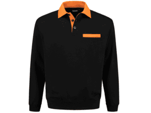 Indushirt PSW 300 Polo-sweater black_orange_front2