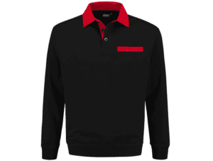 Indushirt PSW 300 Polo-sweater black_red_front2