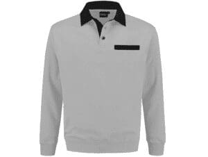 Indushirt PSW 300 Polo-sweater grey_black_front2