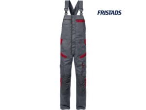 Fristads-129486-866-AMERIKAANSE OVERALL 1555 STFP_866-Grijs-Rood-Voorkant