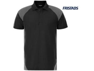 Fristads-300509-HEAVY POLOSHIRT 7047 GPM_996-Zwart-Grijs-Voorkant